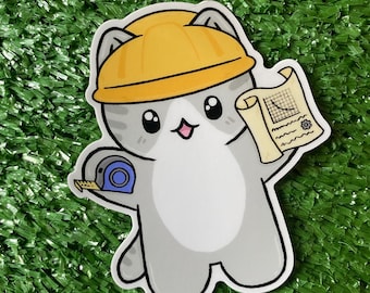 Stem Engineering Cat University Sticker