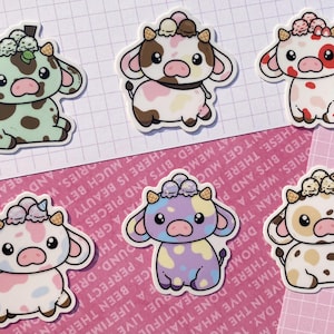 Ice Cream Cow Vinyl Sticker