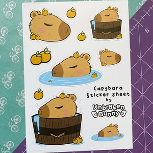 Capybara Vinyl Sticker Sheet