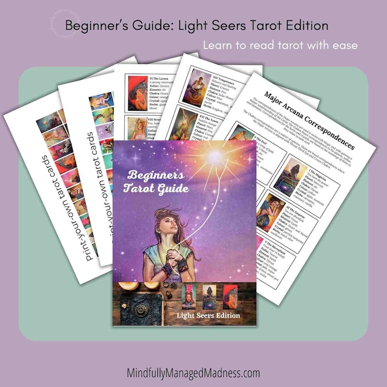 Tarot for Beginners Quick Reference Sheets Light Seer Tarot Edition - Etsy