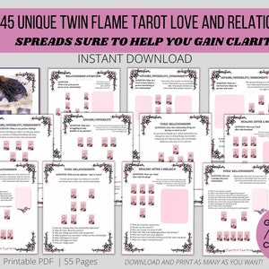 45 Tarot des Flammes Jumelles se propage pour l’amour et les relations/ Divination / Oracle/ Guidage à travers la métaphysique / Astrologie / Sorcellerie