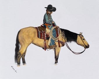 PRINTS Colored Pencil Buckskin in Water
