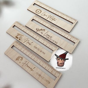 Personalisierte Lesehilfe für Schulkinder mit Name Motiv und Affirmation Lineal Leseschablone Geschenkidee Schultüte Einschulung Bild 1