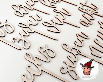 Cake topper number | one two three | for your birthday | German | birthday cake | cake