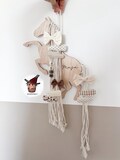 Personalized wooden horse hair clip holder with name | Gift for girls | Hair accessories storage | Children's room decoration