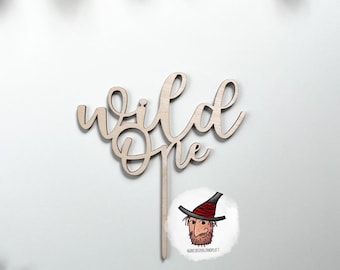 Wild One Cake Plugs | Cake topper | Cake Topper | Wood two three four five