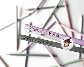 Personalized pencil with name | First day of school | Schoolchild 2022 | Back to school gift idea | Wide selection of colors |