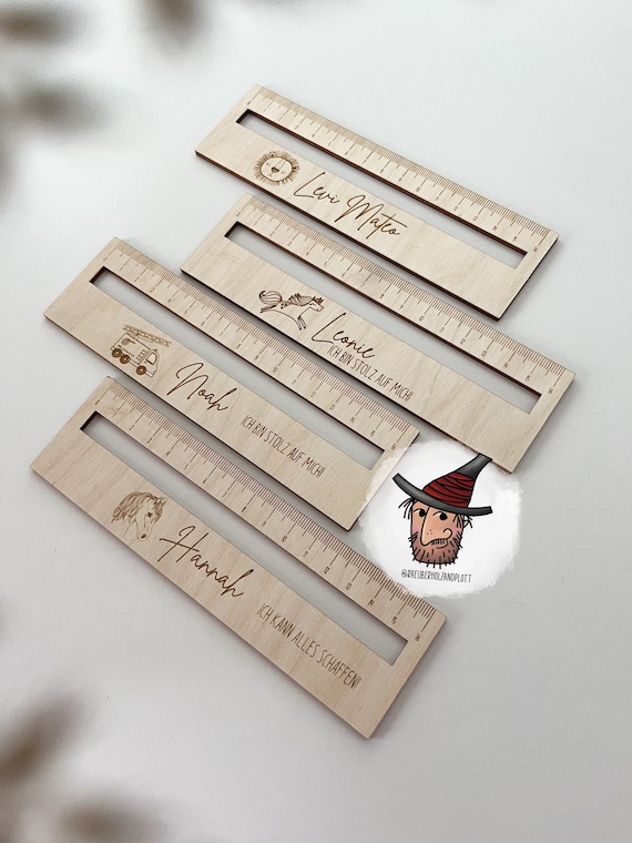Personalisierte Lesehilfe für Schulkinder mit Name Motiv und Affirmation | Lineal | Leseschablone | Geschenkidee Schultüte | Einschulung