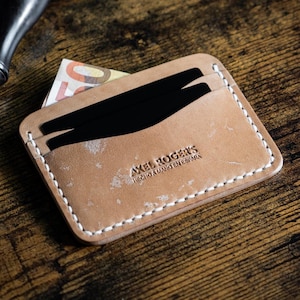 Personalizable - Tarjetero Premium de Piel de Caballo y Búfalo para tarjetas y billetes.