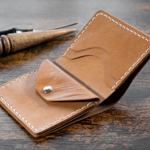 Personalizable - Tarjetero Premium de Piel de Caballo para tarjetas, billetes y monedas. Cartera de cuero para hombre.