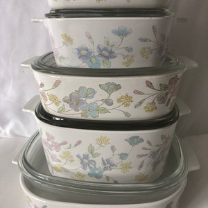 Corningware Pastel Bouquet Pattern 1QT to 2.5L mini