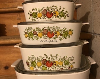 Corning ware Spice of Life dishes from Minis to 5QT Fridge, Bread, various sizes