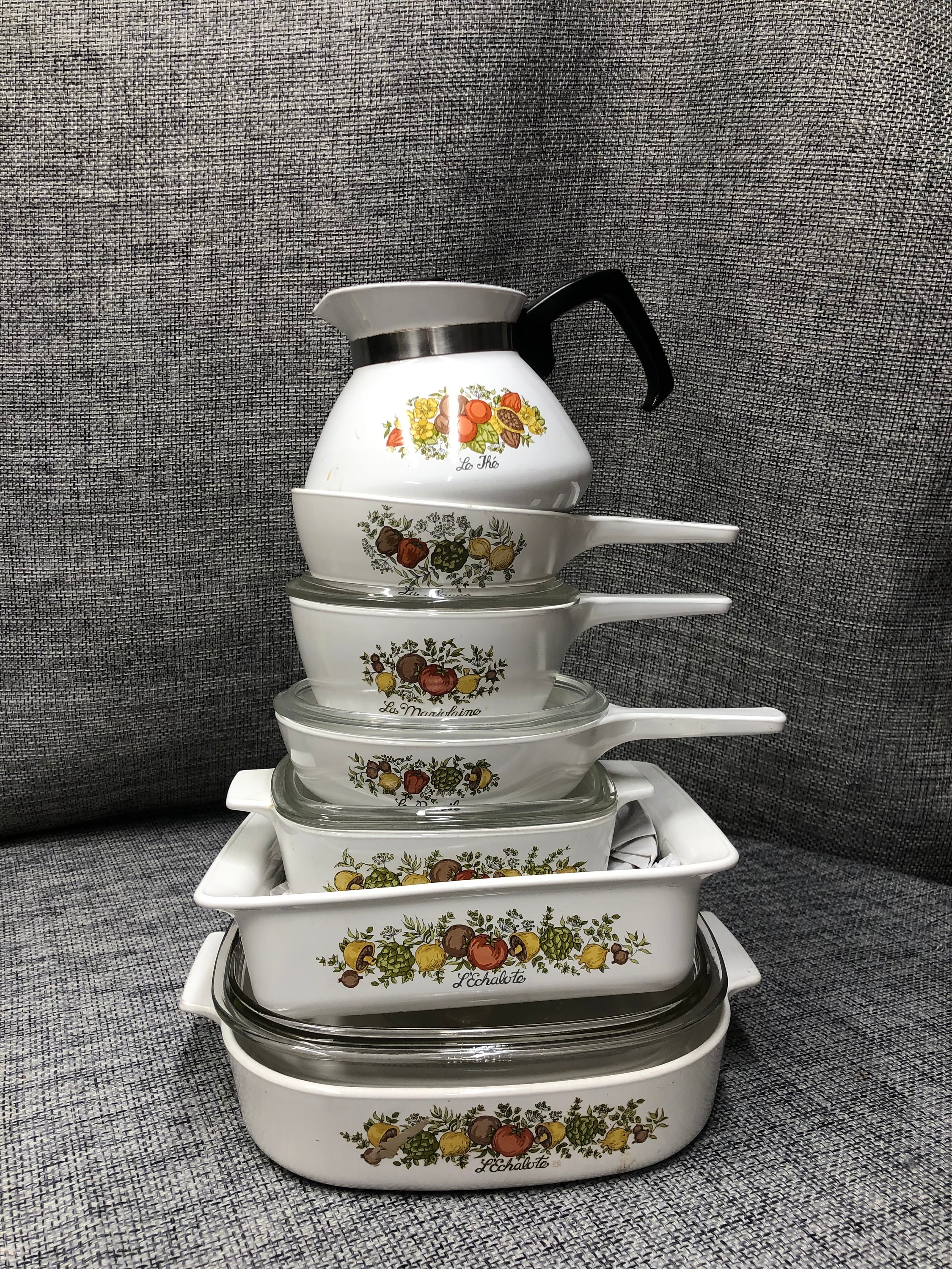 Corning Ware Spice of Life Dishes From Minis to 5QT Fridge, Bread