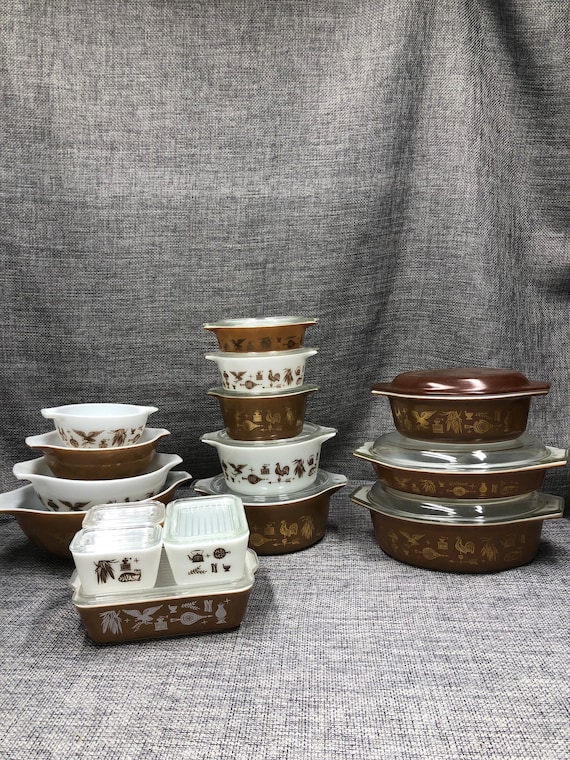 オールドパイレックス　リフリジレータ　アーリーアメリカン3点セット オールドパイレックス リフリジレータ アーリーアメリカン3点セット