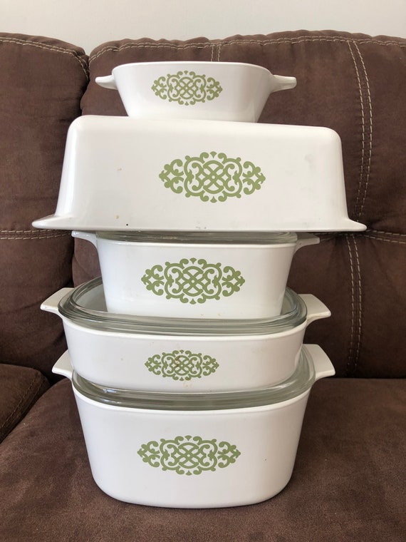 Vintage Corningware Shell Oil Avocado Medallion Dishes - Etsy