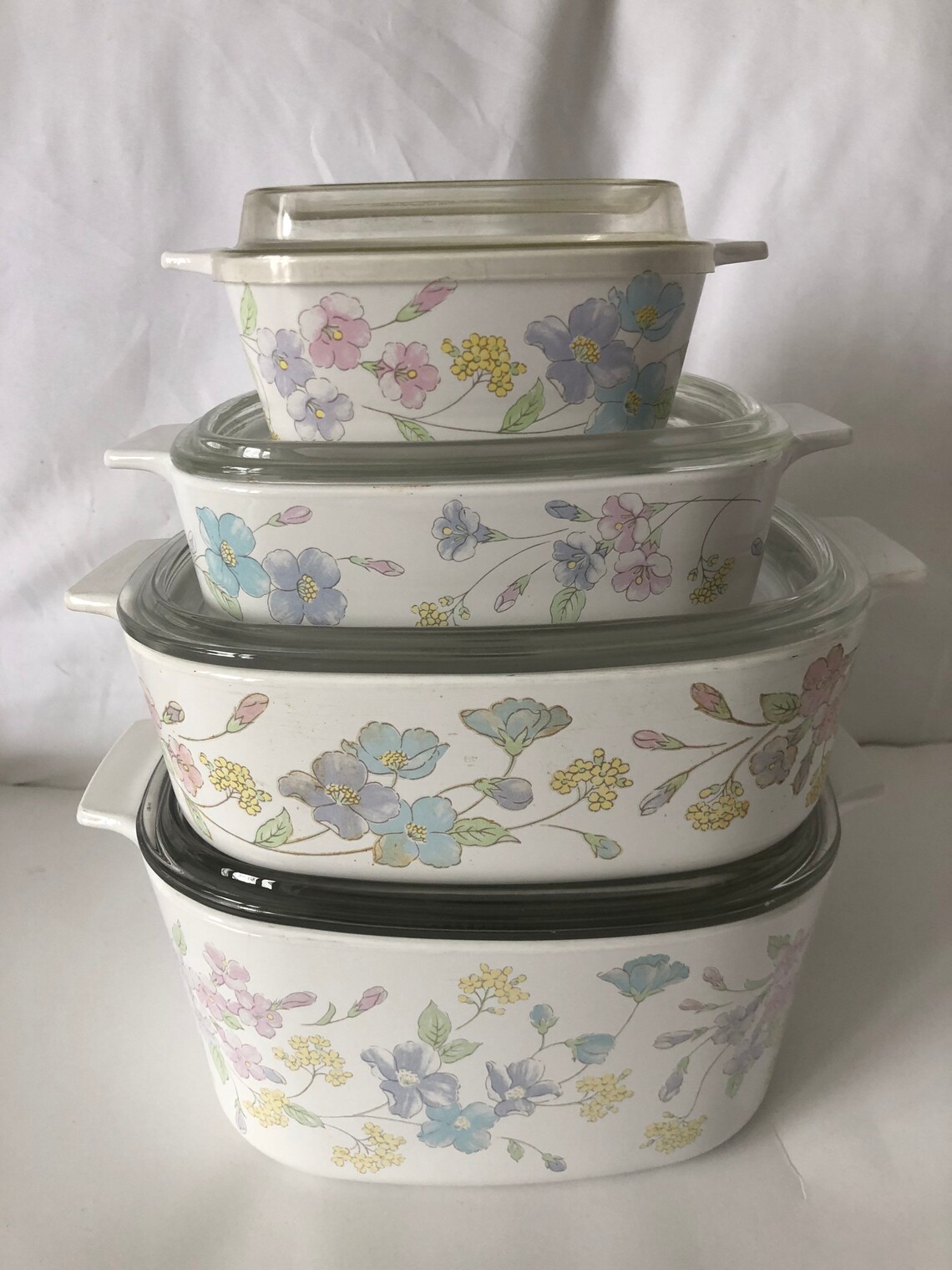 Corningware Pastel Bouquet Pattern 1QT to 2.5L Mini Etsy