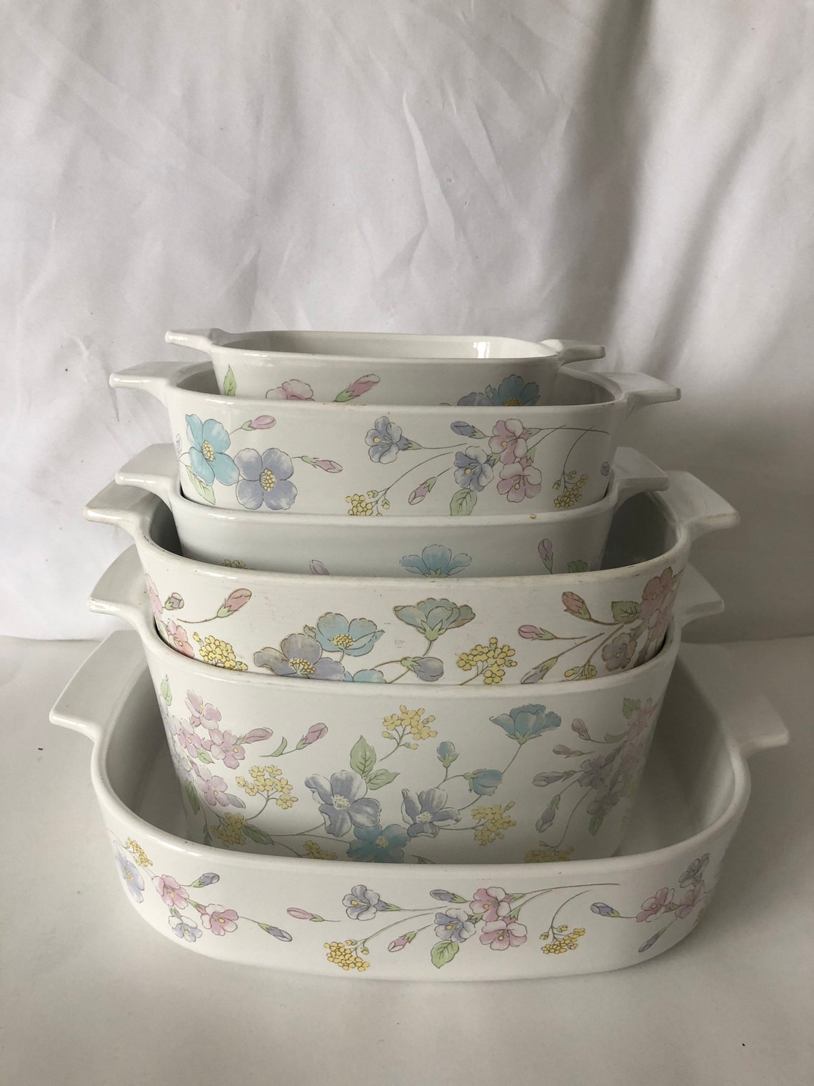 Corningware Pastel Bouquet Pattern 1QT to 2.5L Mini Etsy