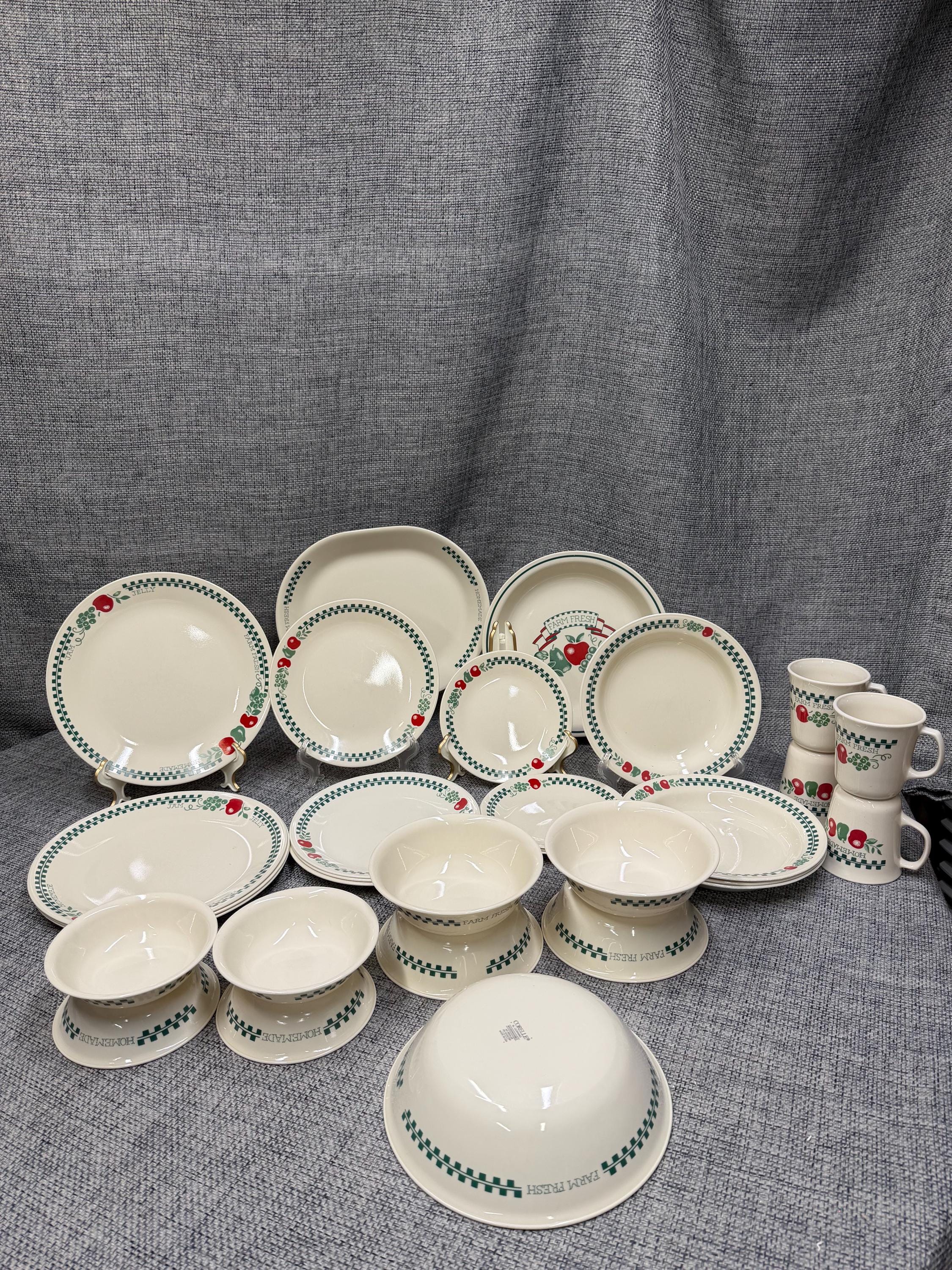 Corelle Farm Fresh Dinner, Luncheon, Dessert Plates, Fruit, Cereal