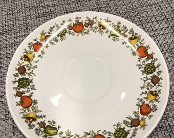 Spice of Life Corelle Dinner, Salad Plate Centura Saucers Pyrex