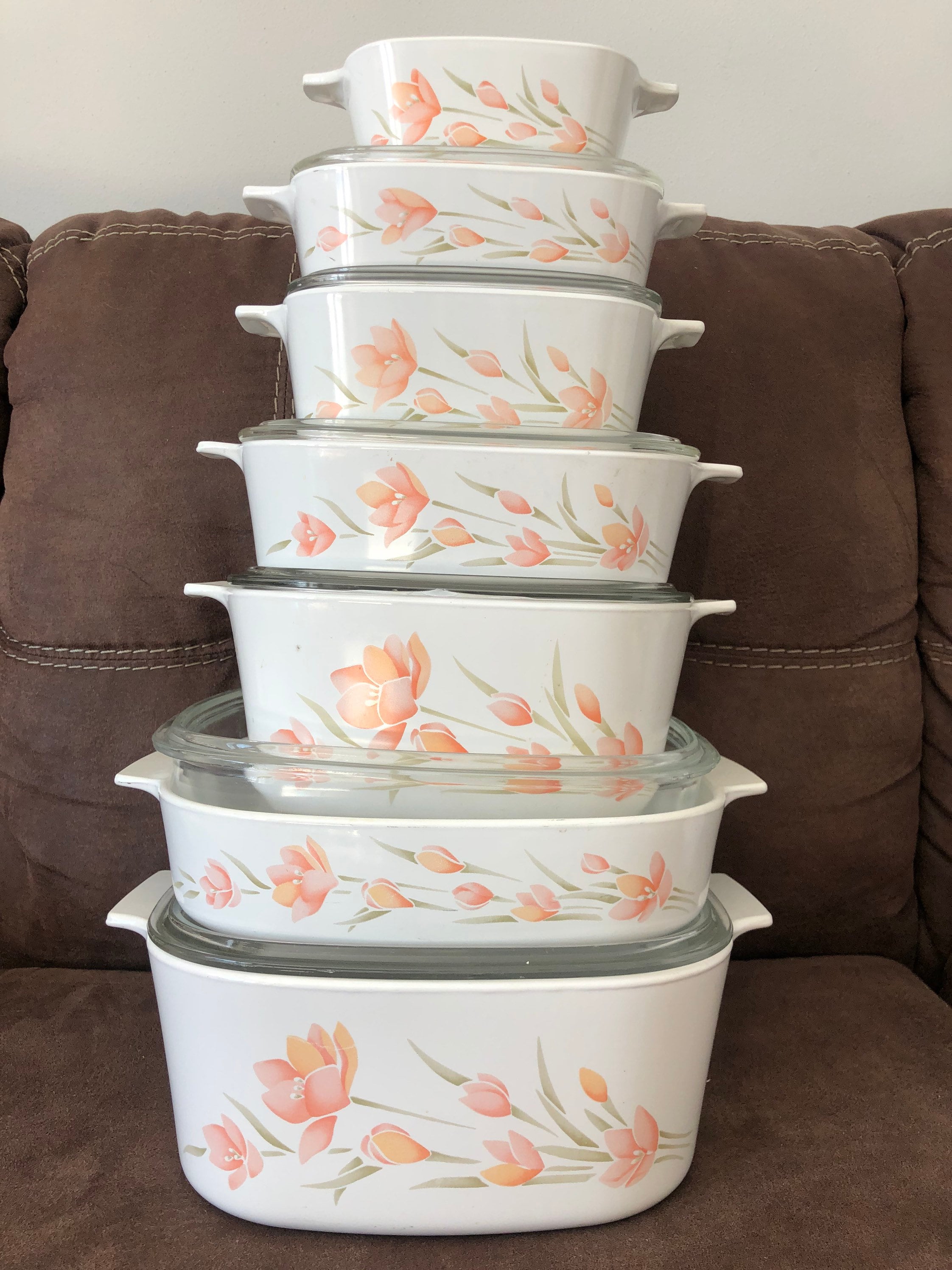 Corningware clearance peach floral