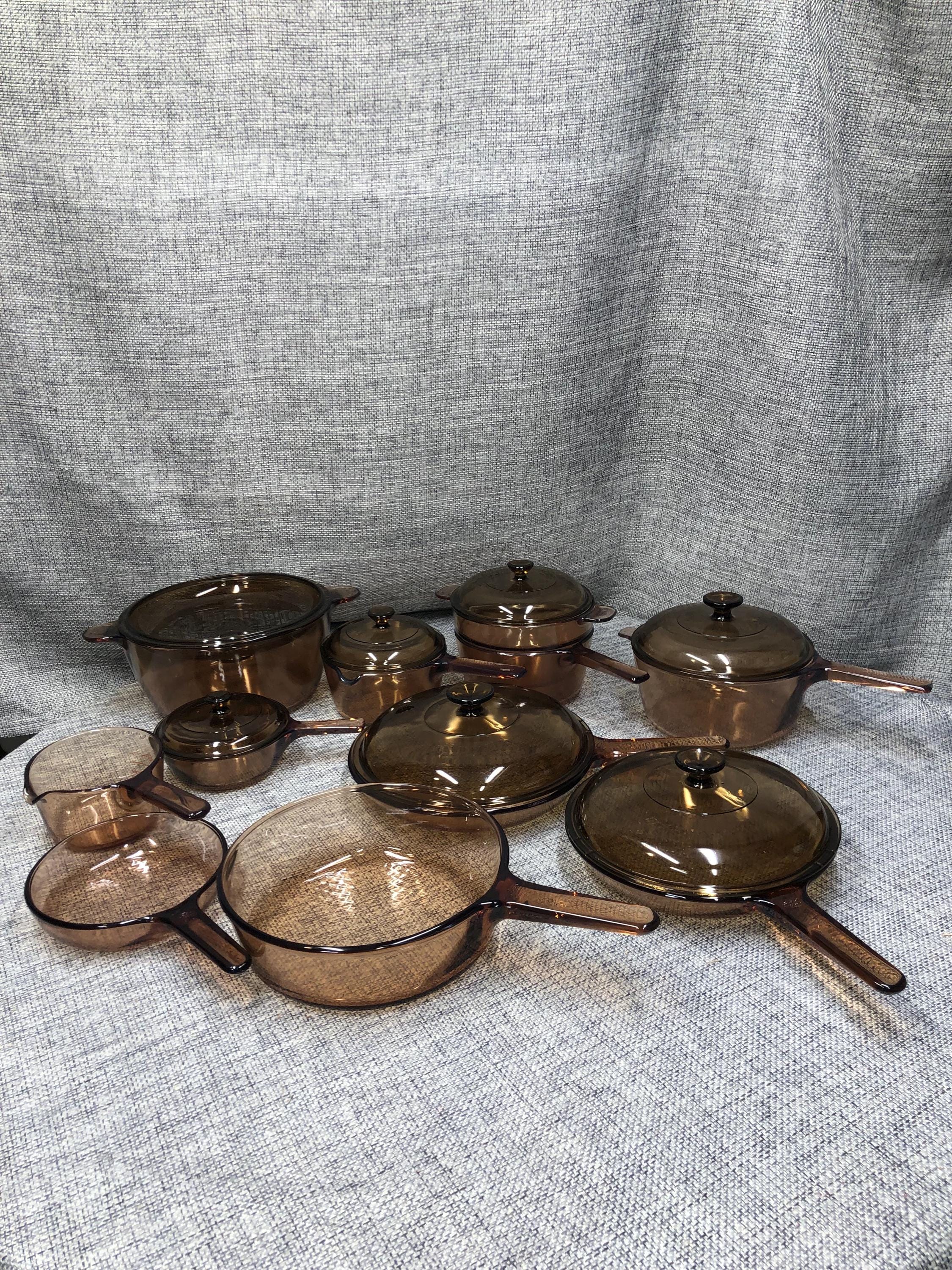 VISIONEERS MYSTIC BREW ltd500廃盤 Vision Amber Cookware From 0.5L 1L 1.5L 2.5L 5L Pot Fry Pans
