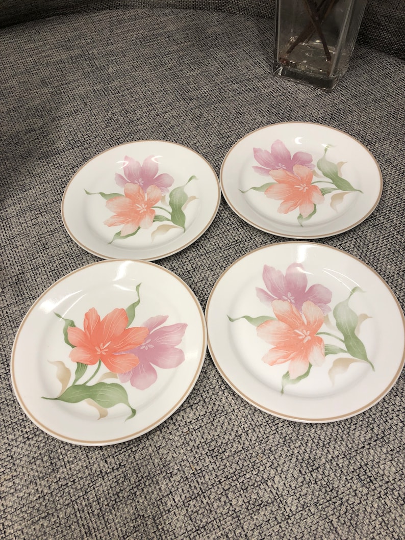 Corelle Peony Dinnerware Set: Pink Lavender Floral Plates, Mugs, Bowl ...
