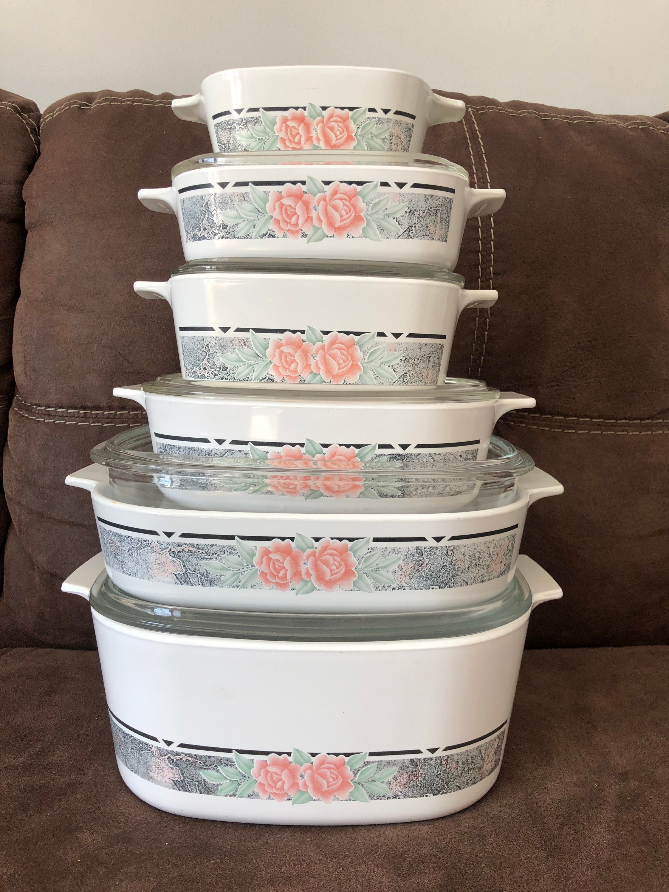 Corning Ware Silk & Roses Dishes Various Sizes Minis -- 5qt - Etsy