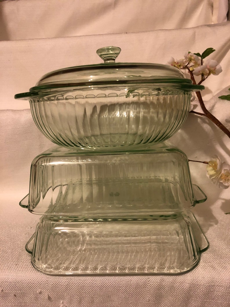 Pyrex Green Bakeware Various Sizes Etsy