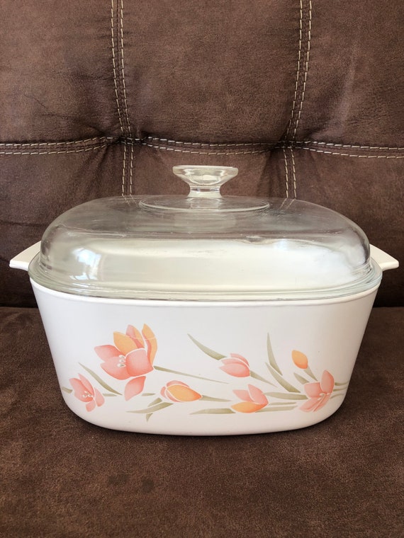 Corningware clearance peach floral