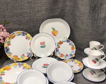 RÖSLE dialogue フルーツバスケット　レズレー Corelle Fruit Basket Dinnerware Set: 32-piece Vintage Kitchen - Etsy