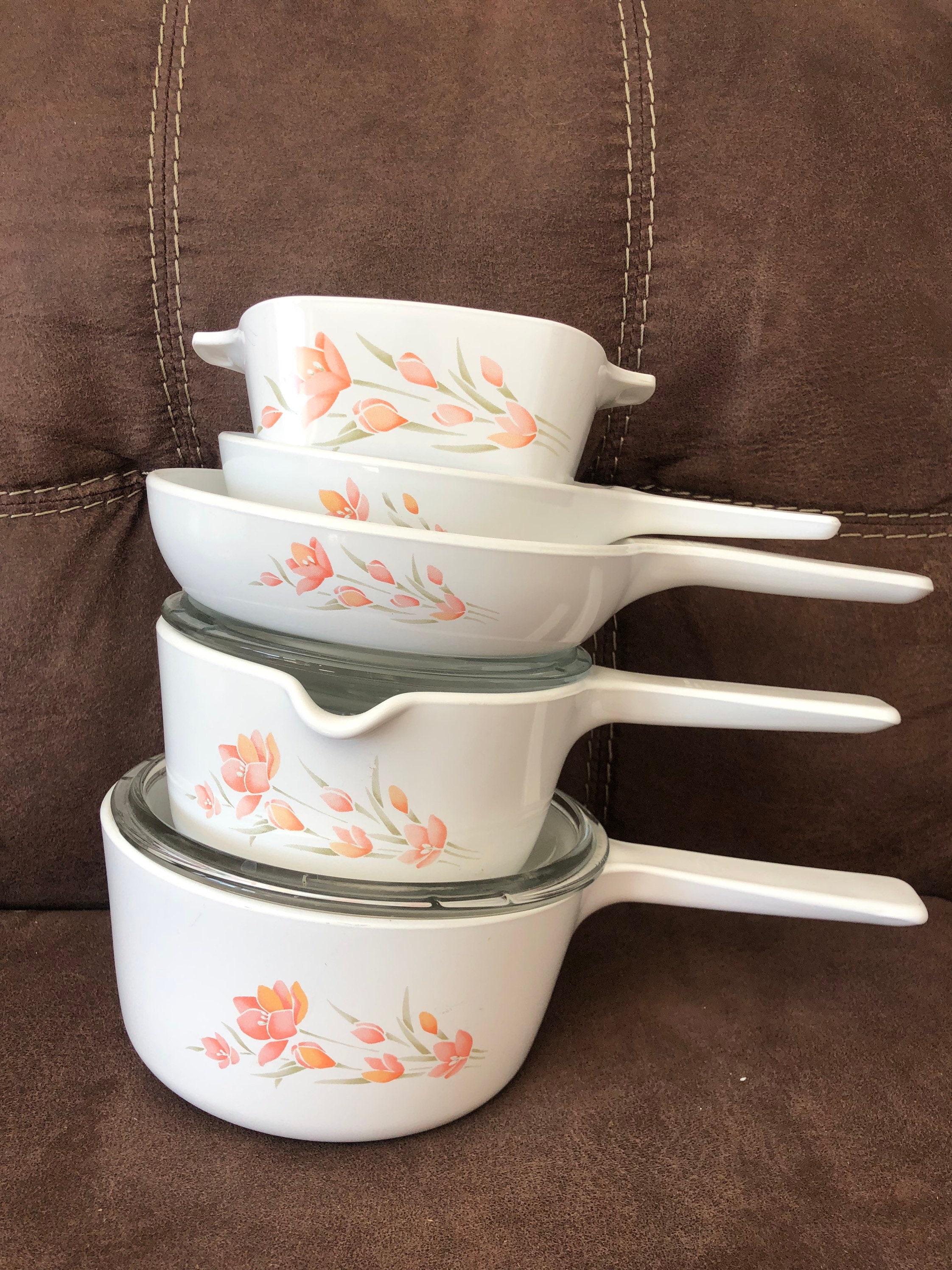 Corningware peach floral online