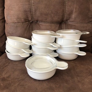 Corning ware White Grab it bowls p-150-b Original Version made in USA image 1