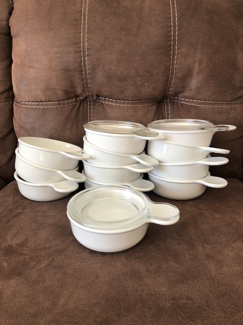 Corning ware White Grab it bowls p-150-b Original Version made in USA image 1