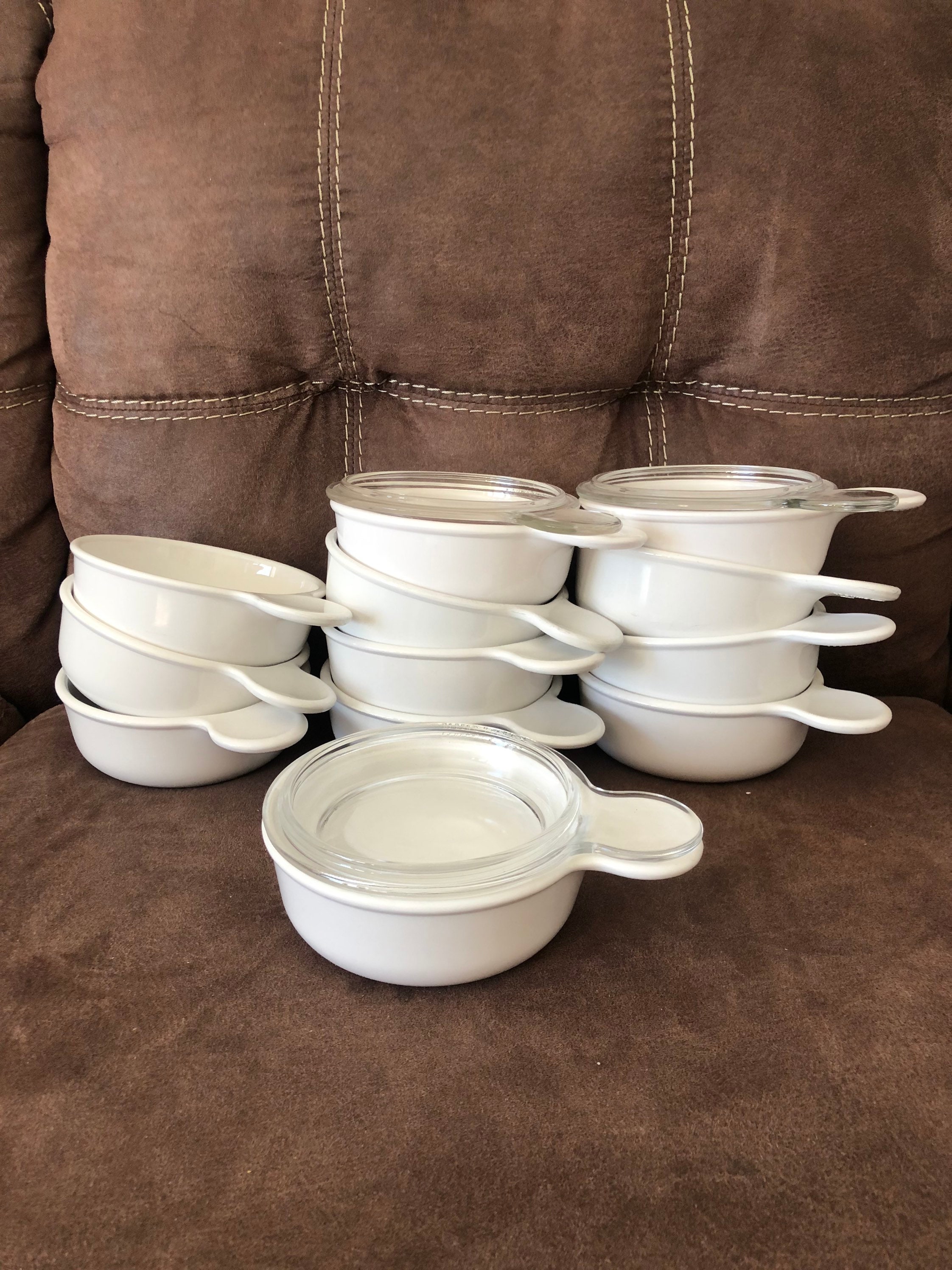 Corning Ware White Grab It Bowls P-150-b Original Version