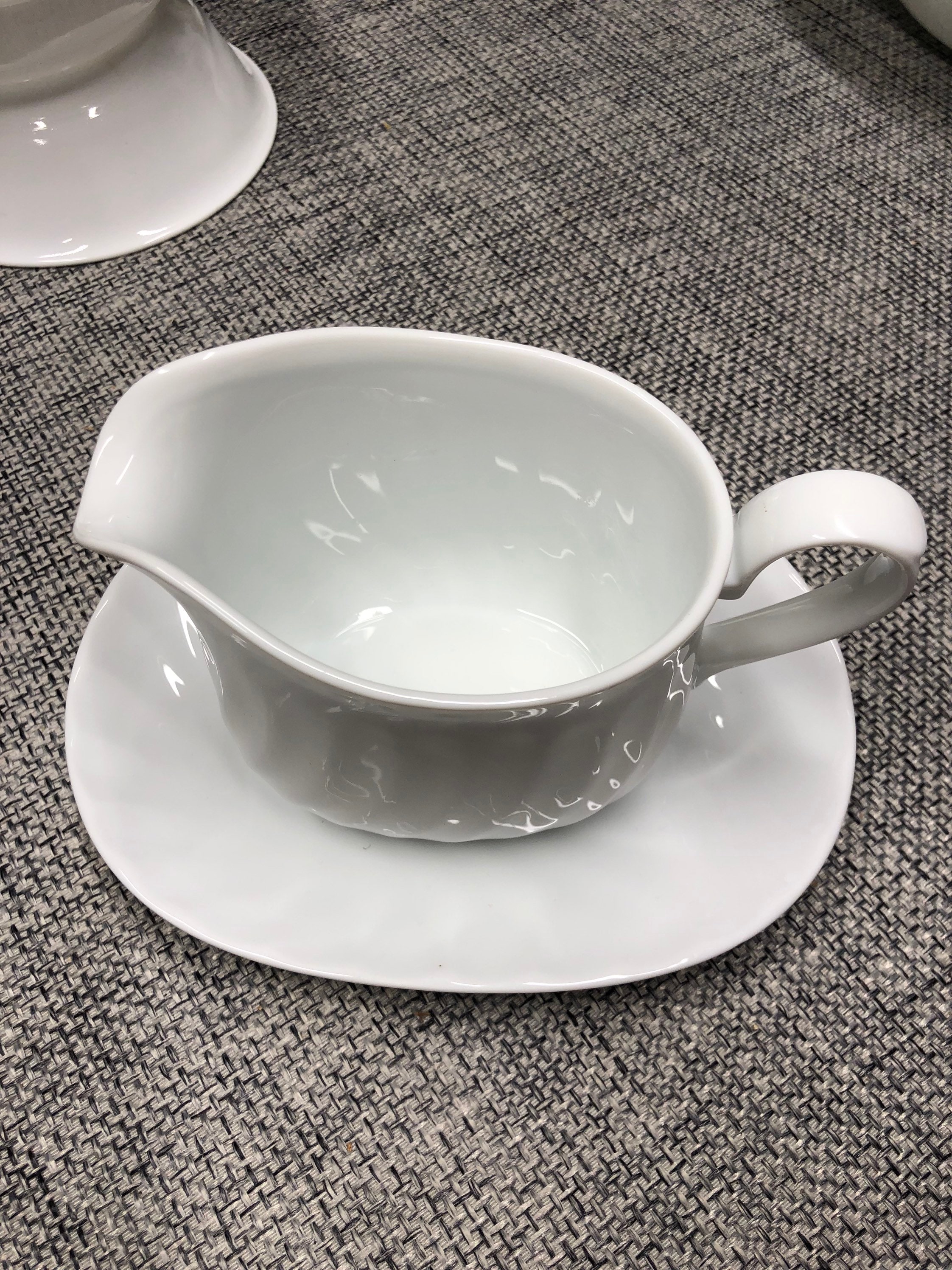 Corelle Just White Dinner, Luncheon, Desert Plates, Saucers, Mugs