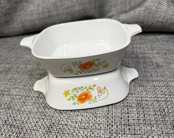Corning Ware Wild Flower With Glass Lids Available Sizes From Mini