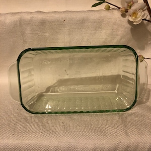 Pyrex green bakeware various sizes Bread dish