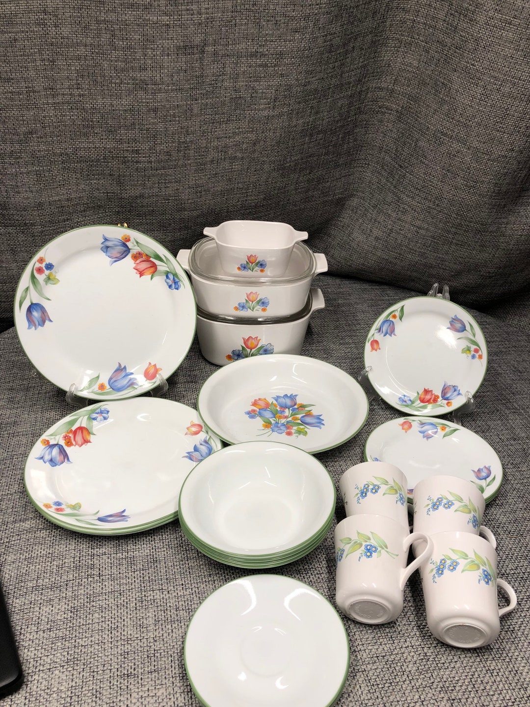 Corelle Corningware Fresh Cut Dinner, Desert Plates, Saucer, Cereal ...