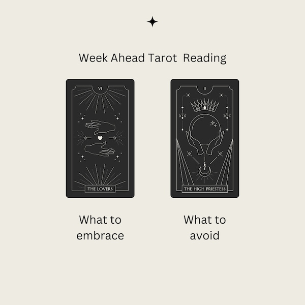 Two Card Week Ahead Tarot Card Reading, What to Expect This Week Reading.