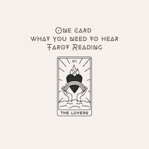 Tarotkaartlezing met één kaart / Wat moet je nu horen?