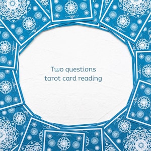 Lectura de cartas del tarot de dos preguntas / Haz 2 preguntas sobre lectura de tarot / Preguntas sobre trabajo, amor, espiritualidad.