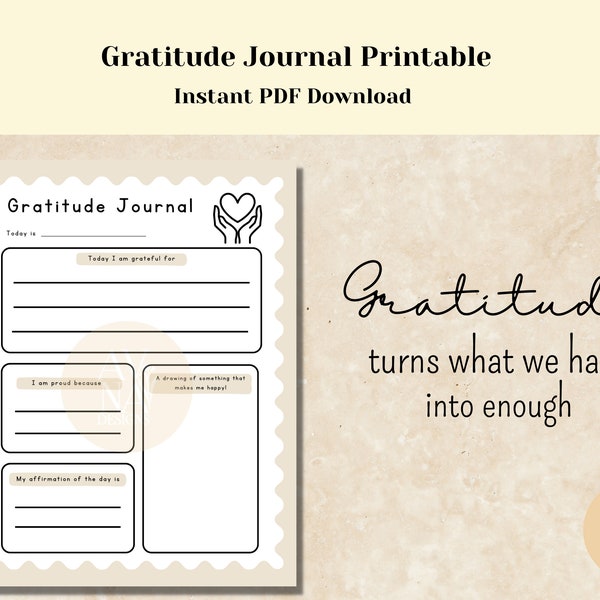 Kids Gratitude Journal Printable, Gratitude Journal Page, Gratitude Activity for Kids, Kids Gratitude Journal Prompt, Thanksgiving Worksheet
