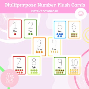 Number Tracing, Flash Cards, Number Flash Cards, Number Recognition,  Preschool Worksheets, Printable | Tracing, Counting, Educational