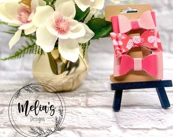 Roze haar boog clips