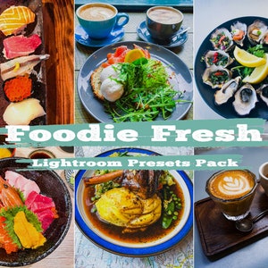 6 Lightroom Presets Food Lightroom Presets, Lightroom Mobile and Desktop Presets, Vibrant Clean Presets, Blogger Presets | FOODIE FRESH