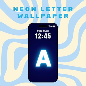 Fondo de pantalla móvil con efecto de luz de neón / Fondo de pantalla de bloqueo / Fondo de pantalla del teléfono / Efecto de luz / Fondo de pantalla con efecto brillante / Letra de NEÓN