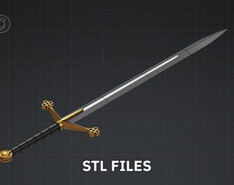 Claymore Sword 3D Print Files: Dark Souls, Elden Ring Life-Size Prop (Digital Download)