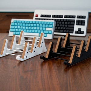 Triple Mechanical Keyboard Display Stand with cork padding