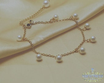 Pearl Drop Bracelet For Her Womens 18K Gold Plated Bracelet Gift Easter Gift Pearl Jewellery