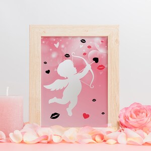 Valentine&#39;s, Printable, Wall Art, Cupid, DIY, Decor, Wall Art